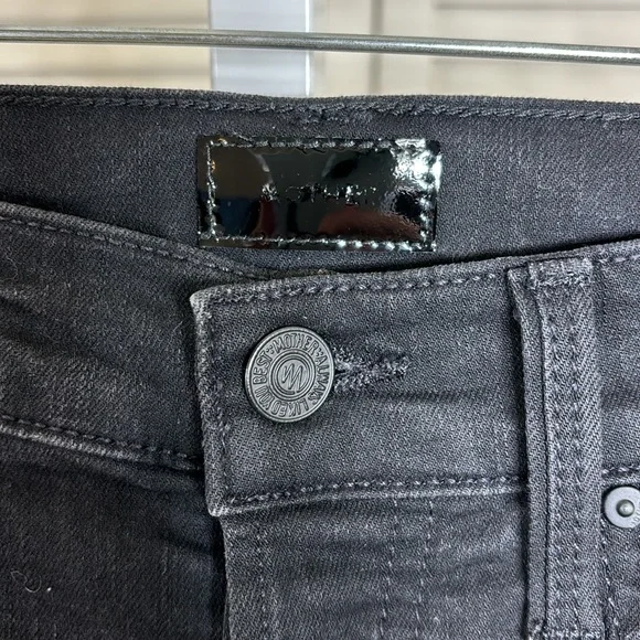 Mother Tippy Top Frisky Flood Not Guilty Black Denim Straight Jeans Size 25 - Picture 5 of 14